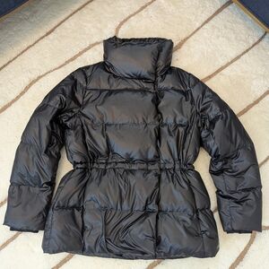 Women's Lands' End Quilted Wrap Down Jacket - M